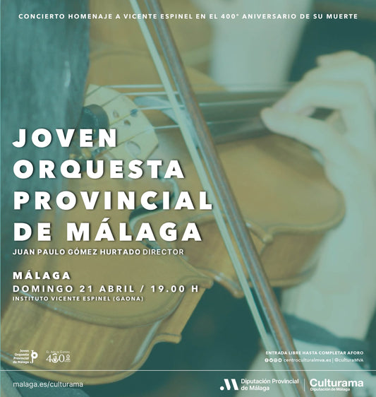 JUAN PAULO GÓMEZ DIRIGE A LA JOVEN ORQUESTA PROVINCIAL DE MÁLAGA EN LA CONMEMORACIÓN DEL ANIVERSARIO DEL ESCRITOR Y MÚSICO VICENTE ESPINEL